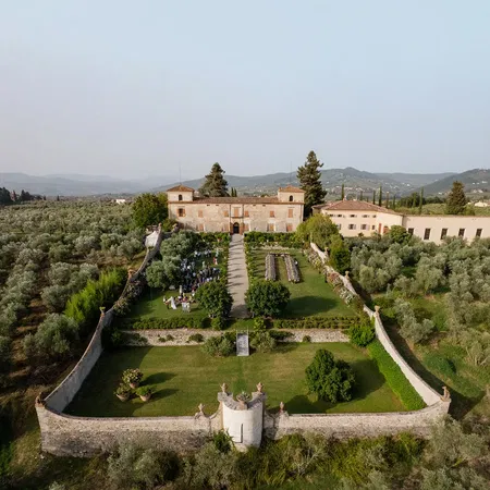 Villa Medicea di Lilliano Aerial Day