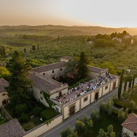Villa Medicea di Lilliano Aerial View